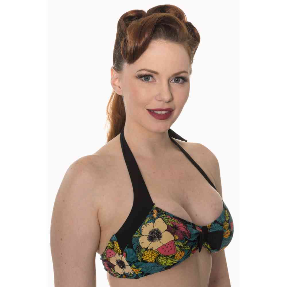 Dancing Days - TWILIGHT Bikini top - Black/Multicolours